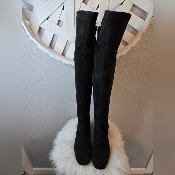 La Canadienne OTK Boots Black Sued Sz 6.5 New - Picture 4 of 11